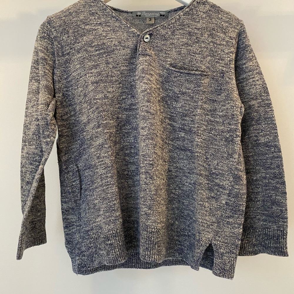 Bonpoint Boys Light Weight Linen Pullover 3T